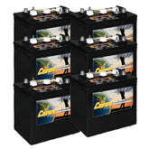 Crown 6V Golf Cart Battery CR-205 6V/205Ah (6 Pack, 36V) - CR-205 - x6