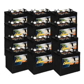 Crown Battery 6 Volt CR-205 for Golf Cart 6V/205Ah (12 Pack, 72V) - CR-205-12x