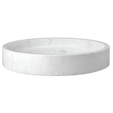 Eden Bath Low Round Vessel Sink - White Carrara Marble - EB_S045CW-P