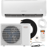Costway 12000 BTU 21 SEER2 208-230V Ductless Mini Split Air Conditioner Heat Pump System Remote Control New - FP10412US-WH