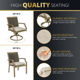Isla 7-Piece Outdoor Fire Pit Dining Table Set for Patio