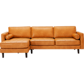 Costway 3 Seat L-Shaped Sectional Sofa Couch New - HV10180WL-BN