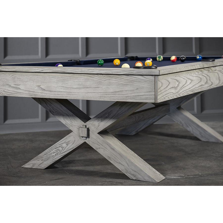 Iron Smyth The Crossbones 8' Slate Pool Table - White Wash - ISAF-90080-Whitewash