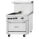 Inferno Blaze IB-GR-3624G 36” Wide, 2 Gas Range With Griddle, 24” Wide Manual, 1 Oven - IB-GR-3624G