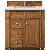 James Martin Vanities Bristol Collection 30 in. Single Vanity in Saddle Brown with Countertop Options - 157-V30-SBR-3AF