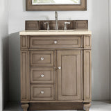 James Martin Vanities Bristol Collection 30 in. Single Vanity in Whitewashed Walnut with Countertop Options - 157-V30-WW-3CBL