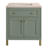 James Martin Vanities Chicago Collection 30 in. Single Vanity in Smokey Celadon with Countertop Options - 305-V30-SC-3AF
