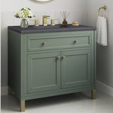 James Martin Vanities Chicago Collection 36 in. Single Vanity in Smokey Celadon with Countertop Options - 305-V36-SC-3AF