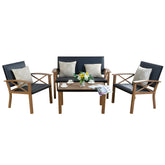 Kozyard Metal 4 - Person Seating Group with Cushions - KZF609BRW
