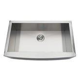 Kingston Brass 33 in. Drop-In Stainless Steel Apron-Front Single Bowl Farmhouse Kitchen Sink, Brushed - GKTSF33209