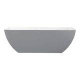 KubeBath Obliquo 67 in. Free Standing Bathtub in White - KFST1667