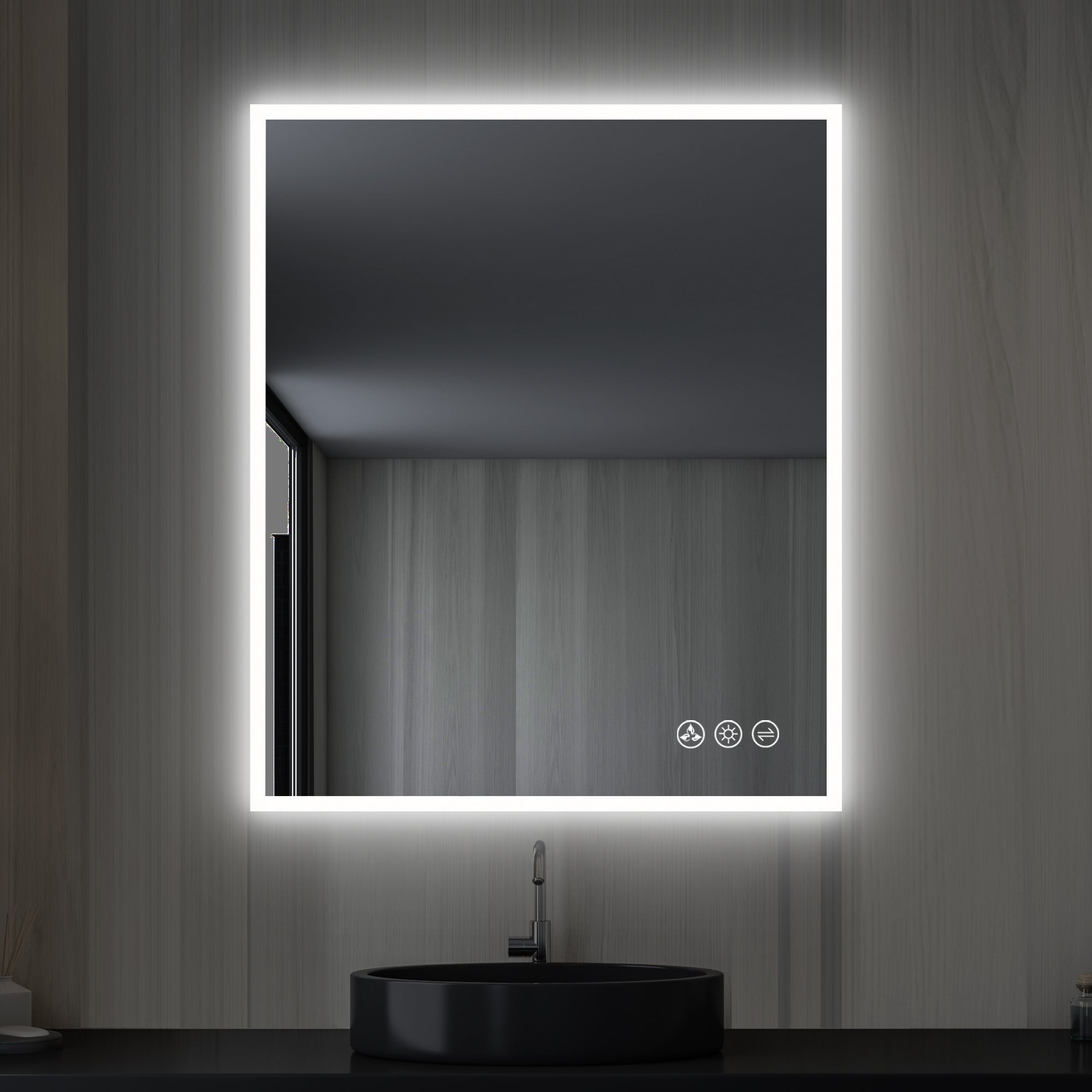 Blossom Beta 36″x36″ LED Mirror with Frosted Sides - LED M2 3636