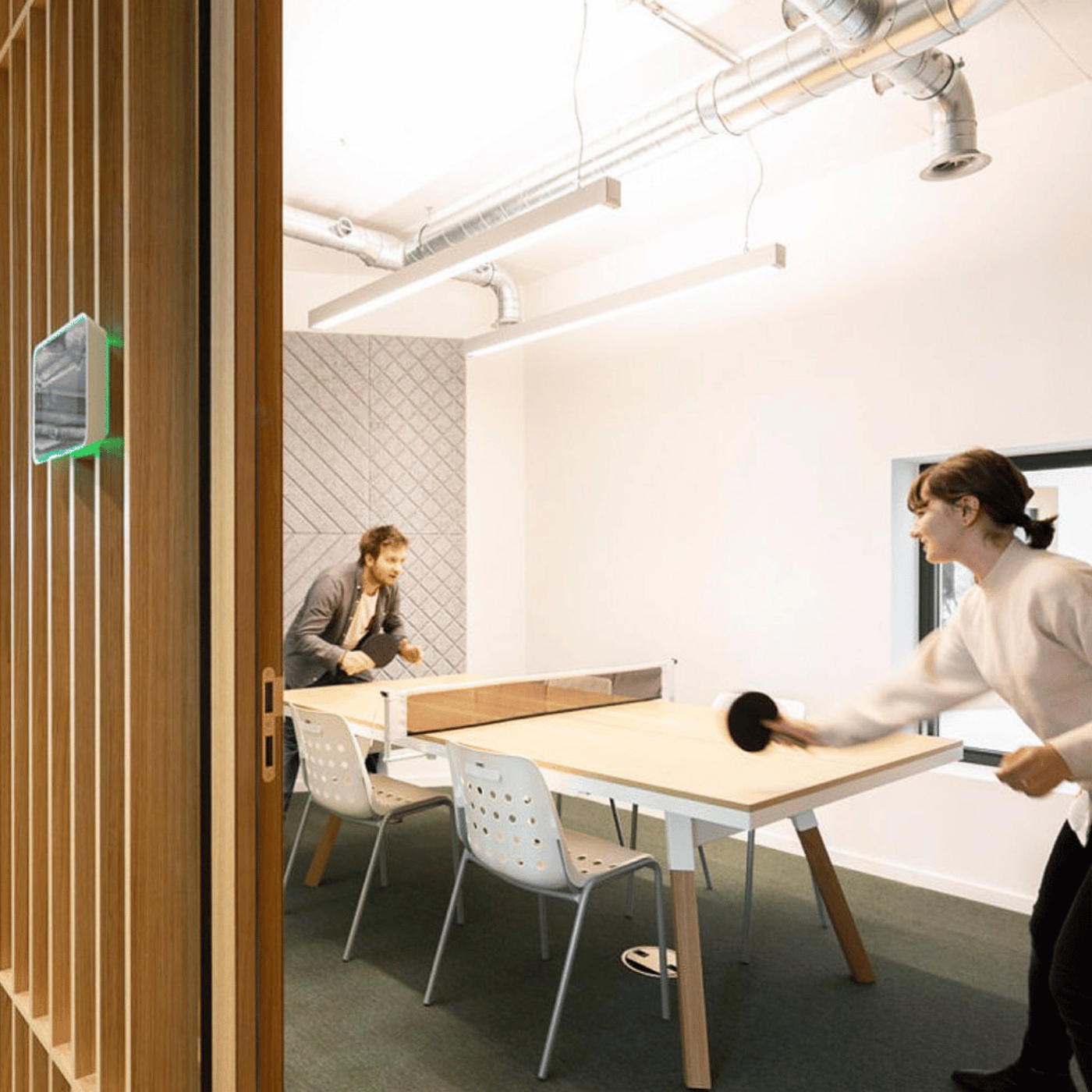 Rs Barcelona - You and Me Oak Indoor Modern Ping Pong Table