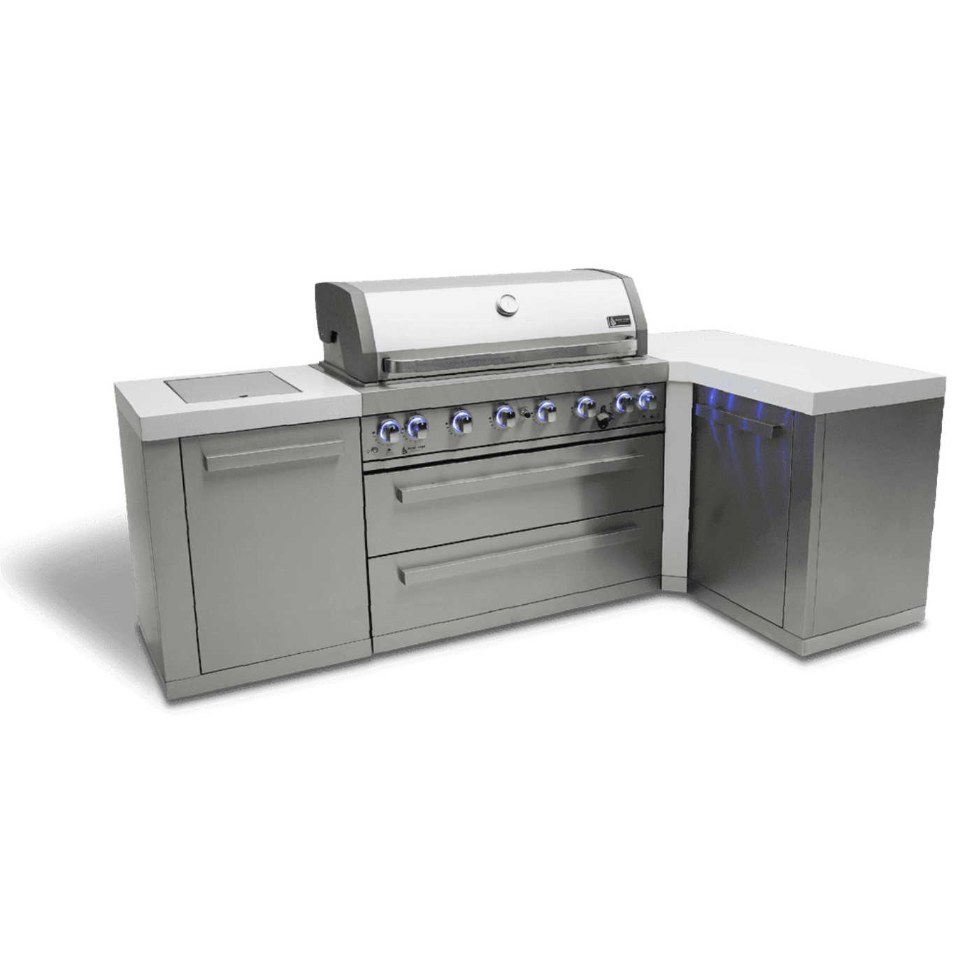 Mont Alpi 6-Burner Island With a 90-Degree Corner - MAi805-90