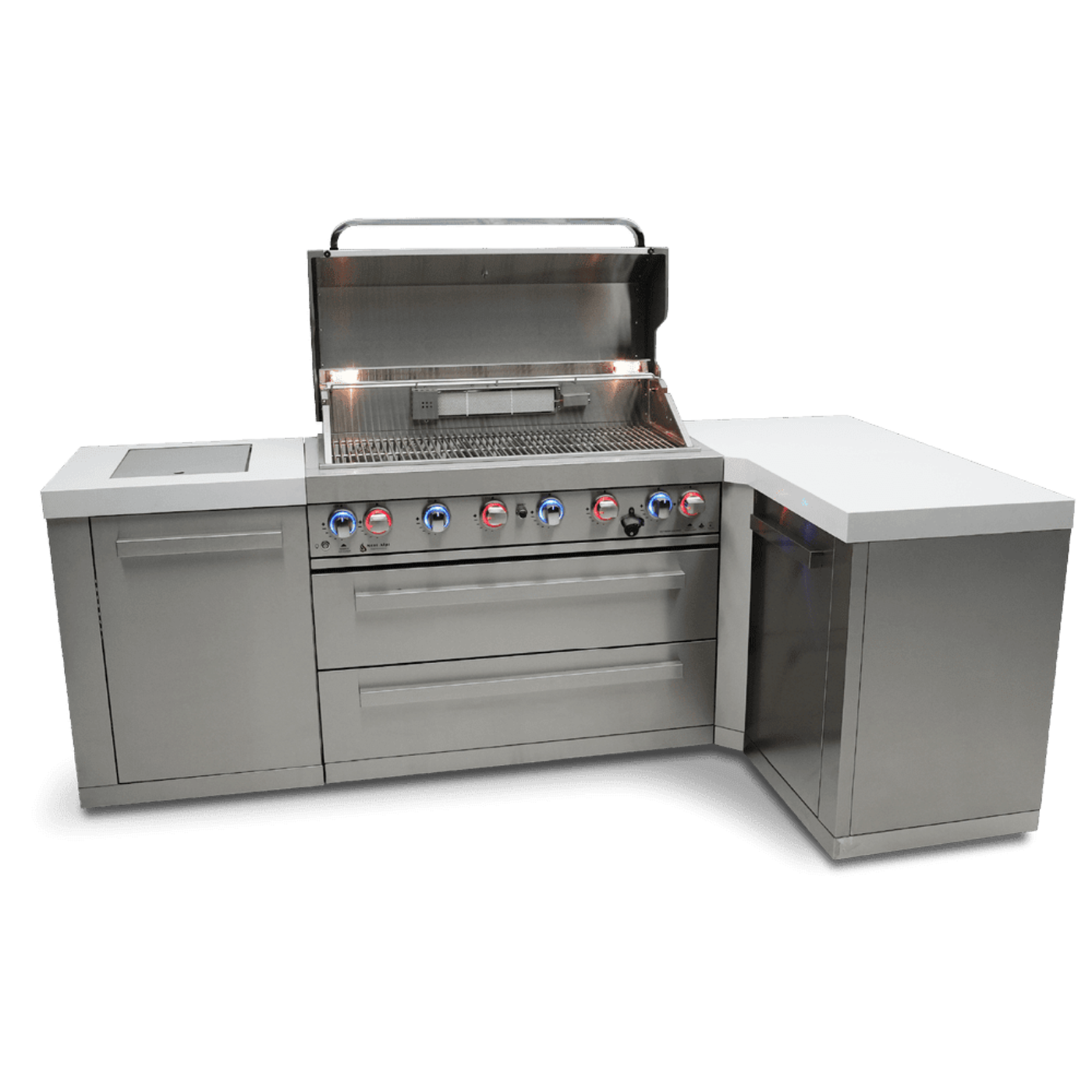 Mont Alpi 6-Burner Island With a 90-Degree Corner - MAi805-90