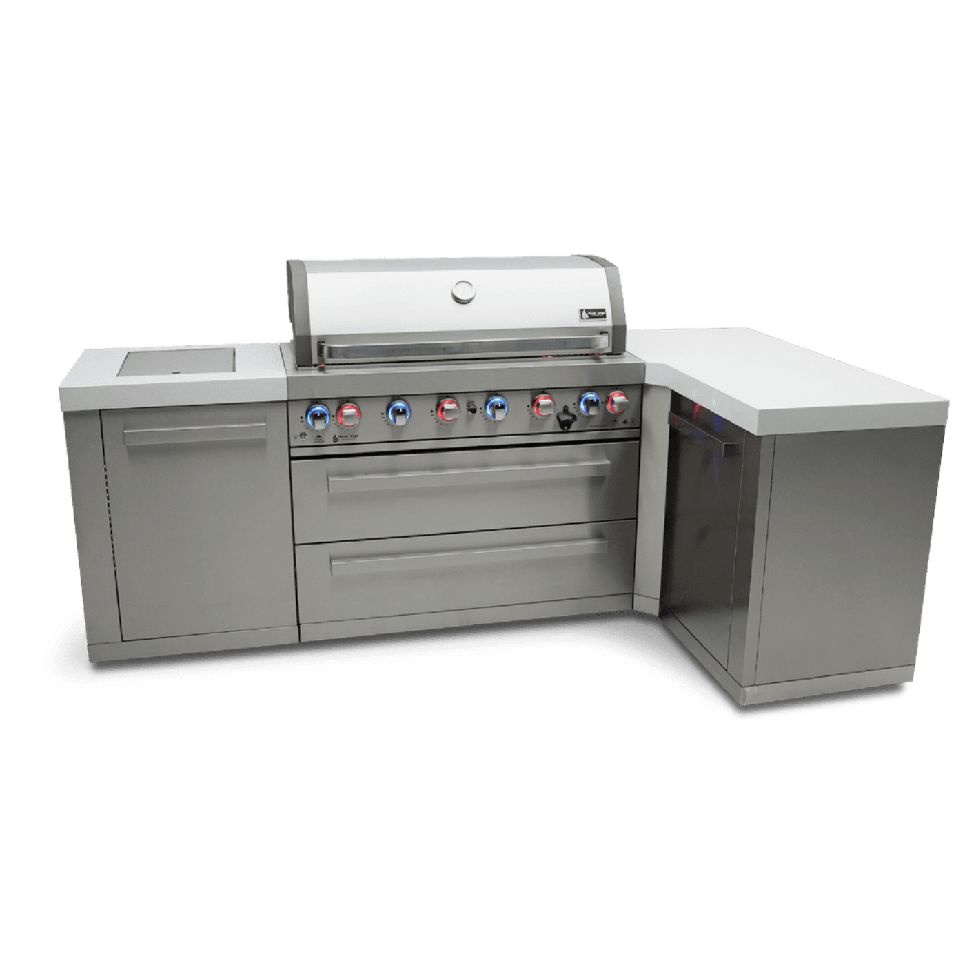 Mont Alpi 6-Burner Island With a 90-Degree Corner - MAi805-90