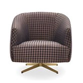 Enza Home US Merida Swivel Armchair - 2044 - K1 - 21202 Blue Gold - AR:212 - 1431668