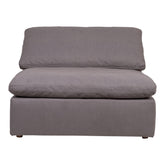 Moe's Home Collection Clay Slipper Chair Livesmart Fabric Light Gray YJ-1001-29