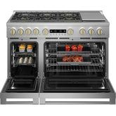 Monogram – 8.9 Cu. Ft. Freestanding Double Oven Gas Convection Range with 6 Burners – Stainless steel - gas54