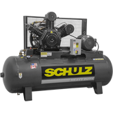 Schulz L-Series Air Compressor 10 HP 120 gal. 2-Stage 208-230V 3-Phase Horizontal New - 10120HL40X-3