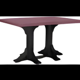 LuxCraft 4' x 6' Rectangular Table - Bar Height - P46RT-BHCHB, Birch/White