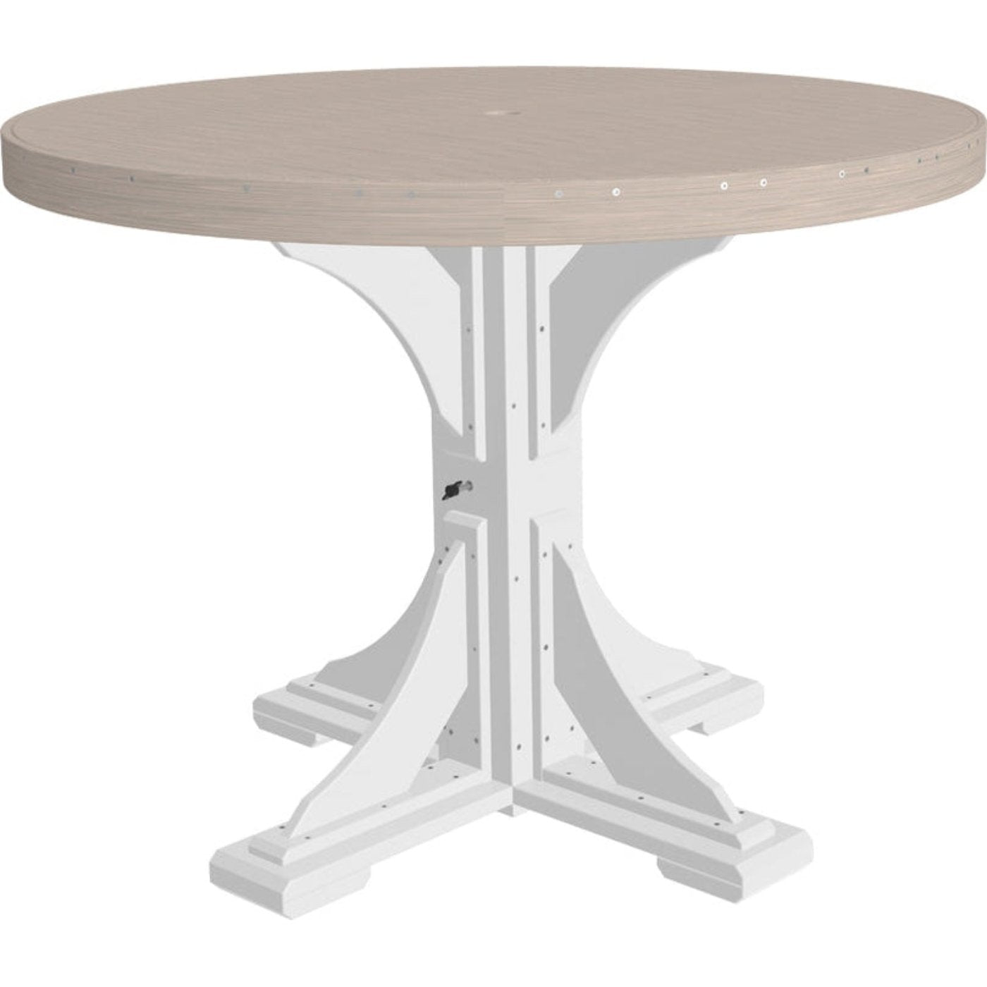 LuxCraft 4' Round Table Set 1 - P4RT-BHCHB/CSC-BHCHB