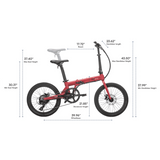 Qualisports VOLADOR 20" 350W 36V 7 Speed Compact Folding Electric Bike