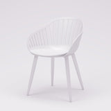 Midtown Concept Cannes Black Monocrome Outdoor Dining Chair - 4PC - SC_CANNES_MONO-GREY