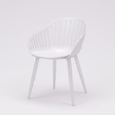 Midtown Concept Cannes White Monocrome Outdoor Dining Chair - 4PC - SC_CANNES_MONO-GREY
