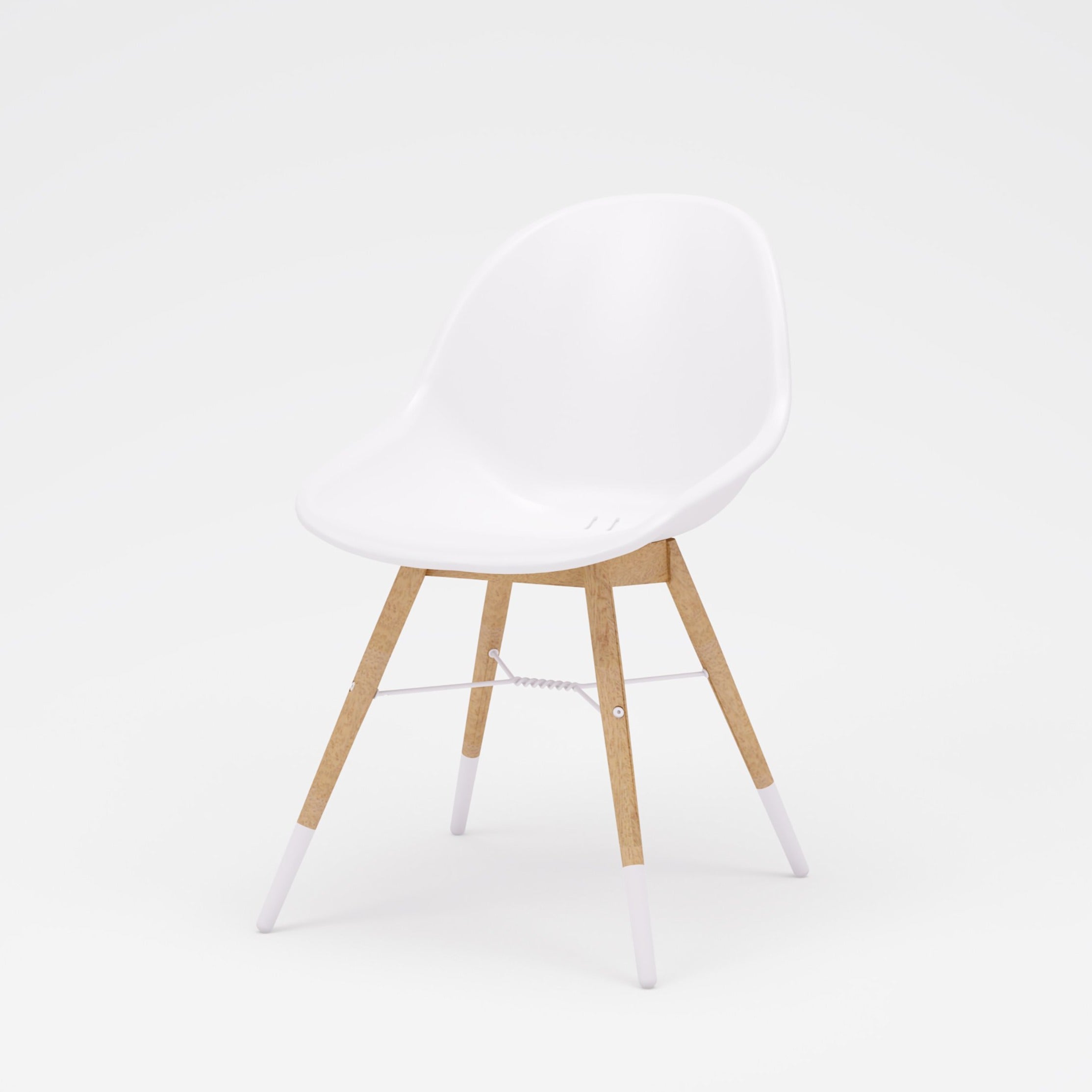 Midtown Concept Chamonix Side White Indoor Dining Chair - 4PC - SC CHAMONIX SIDE PAR