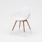 Midtown Concept Chamonix White Arm Indoor Dining Chair - 4PC - SC CHAMONIX_BLK