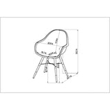 Midtown Concept Klarion Teak Table & Chamonix Carver Armchair - KLARION_6CHAMARM