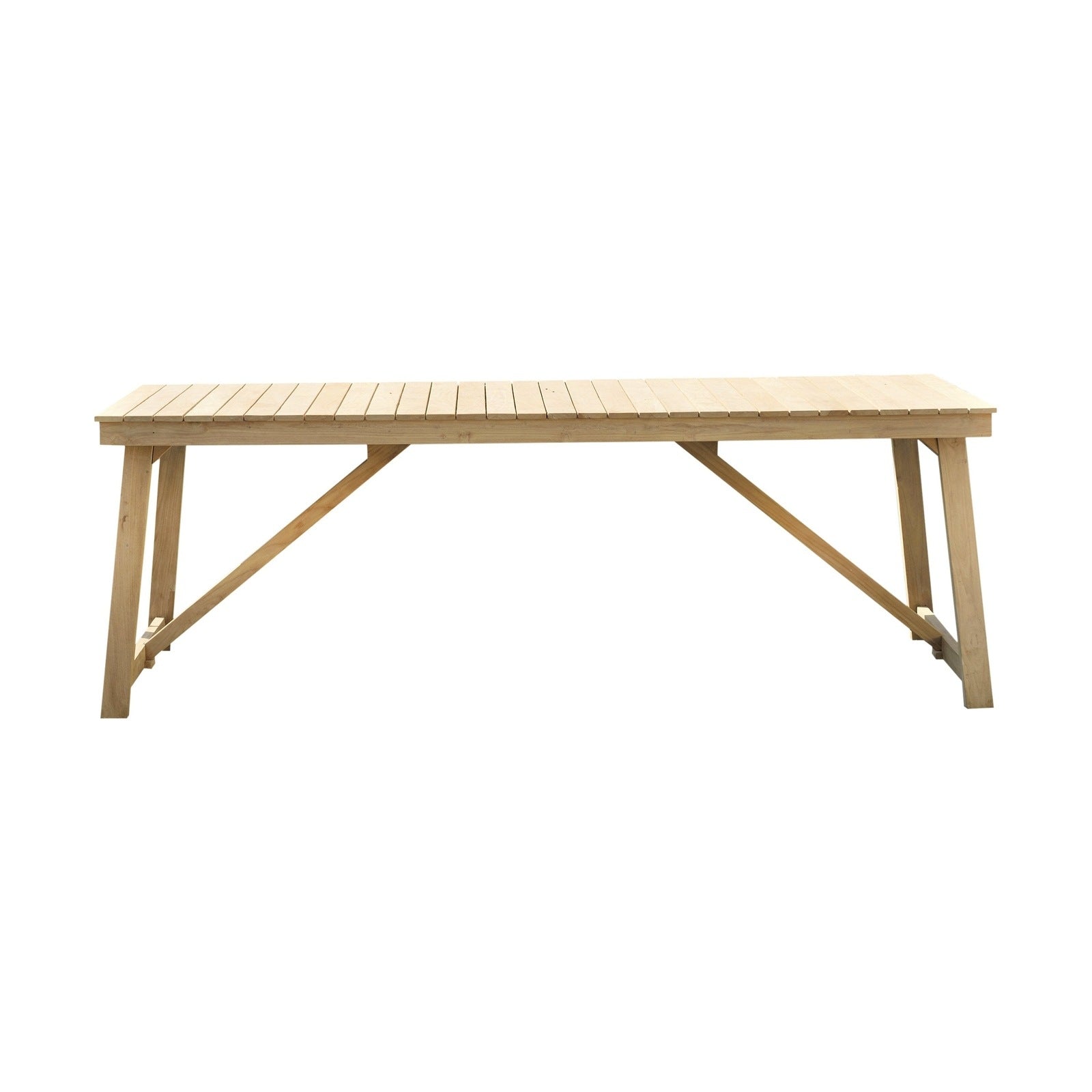 Midtown Concept Klarion Teak Table & Vera Stacking Armchair - Teak Finish - KLARION_6VERAARM