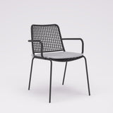 Midtown Concept Oberon Grey Stacking Indoor Dining Chair - 4PC - SC OBERON BLK