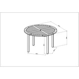 Midtown Concept Oldbury Round Table & 4 Catalina Stacking Armchair - OLDBU_4CATA