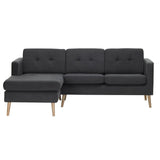 Maxima House Sectional Sofa Black YORK - WIN0028