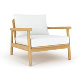 Royal Teak Collection Seville Club Chair with White Cushions - SEVCC-W