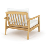 Royal Teak Collection Seville Club Chair with White Cushions - SEVCC-W