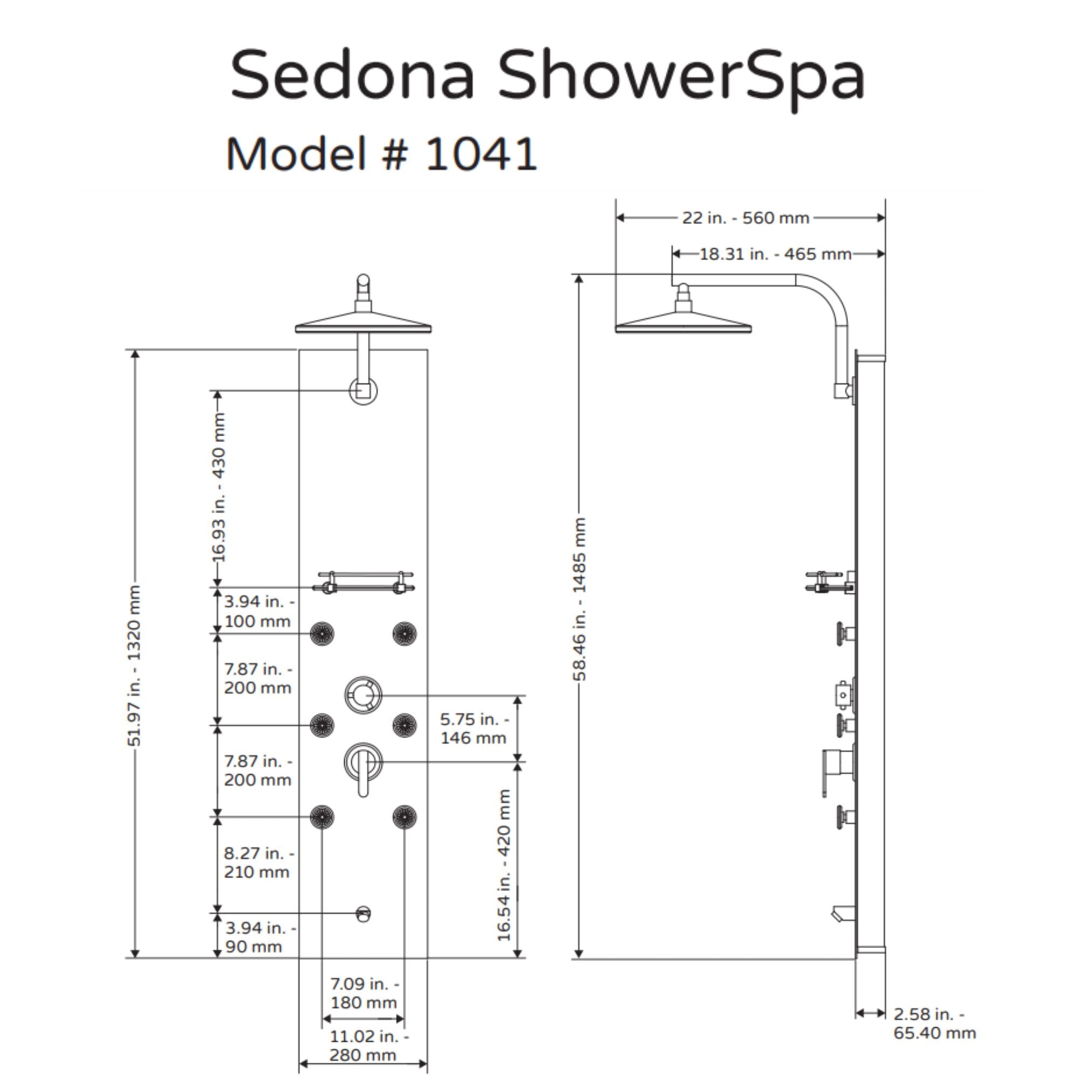 Pulse Showerspas Hammered Copper Orb Shower Panel - Sedona Showerspa - 1041