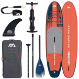 Aqua Marina 12’0″ Atlas Sky Glider - Advanced All-around iSUP, 3.66m/15cm, with carbon/fiberglass hybrid PASTEL paddle and coil leash