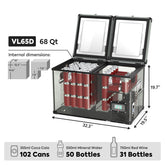 68.6QT VL65 Dual Zone Portable Fridge Combo | ICECO