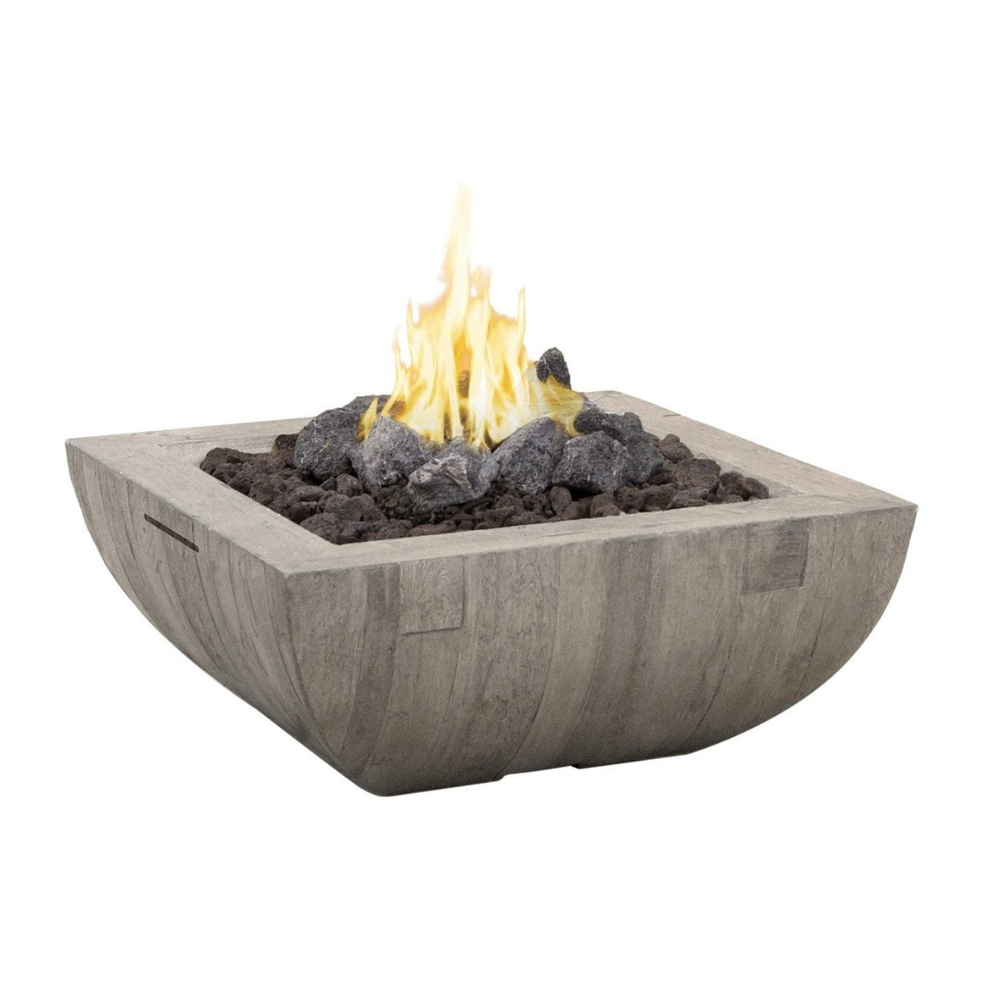 American Fyre Designs Reclaimed Wood Bordeaux Square Fire Bowl - 610-xx-11-M2xC
