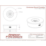American Fyre Designs Contempo Round Firetable