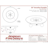 American Fyre Designs Versailles Firetable - 744-xx-11-M6xC