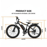 Aostirmotor S07-B 48V/13Ah 750W Fat Tire Electric Mountain Bike