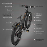 Aostirmotor S07-B 48V/13Ah 750W Fat Tire Electric Mountain Bike
