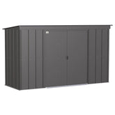 Arrow | Classic Steel Storage Shed, 10x4 ft., Charcoal CLP104CC