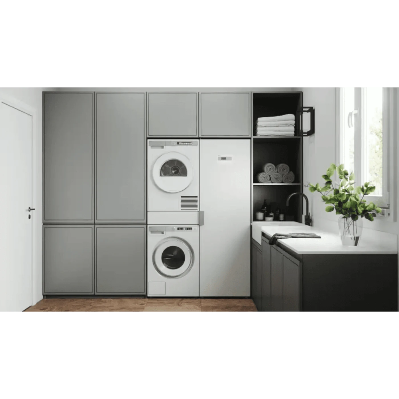 Asko Double Laundry Care Shelf, White - HDB1153W