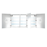 Krugg Svange 6036DLLR 60" X 36" Double LED Medicine Cabinet with Dimmer & Defogger SVANGE6036DLLR