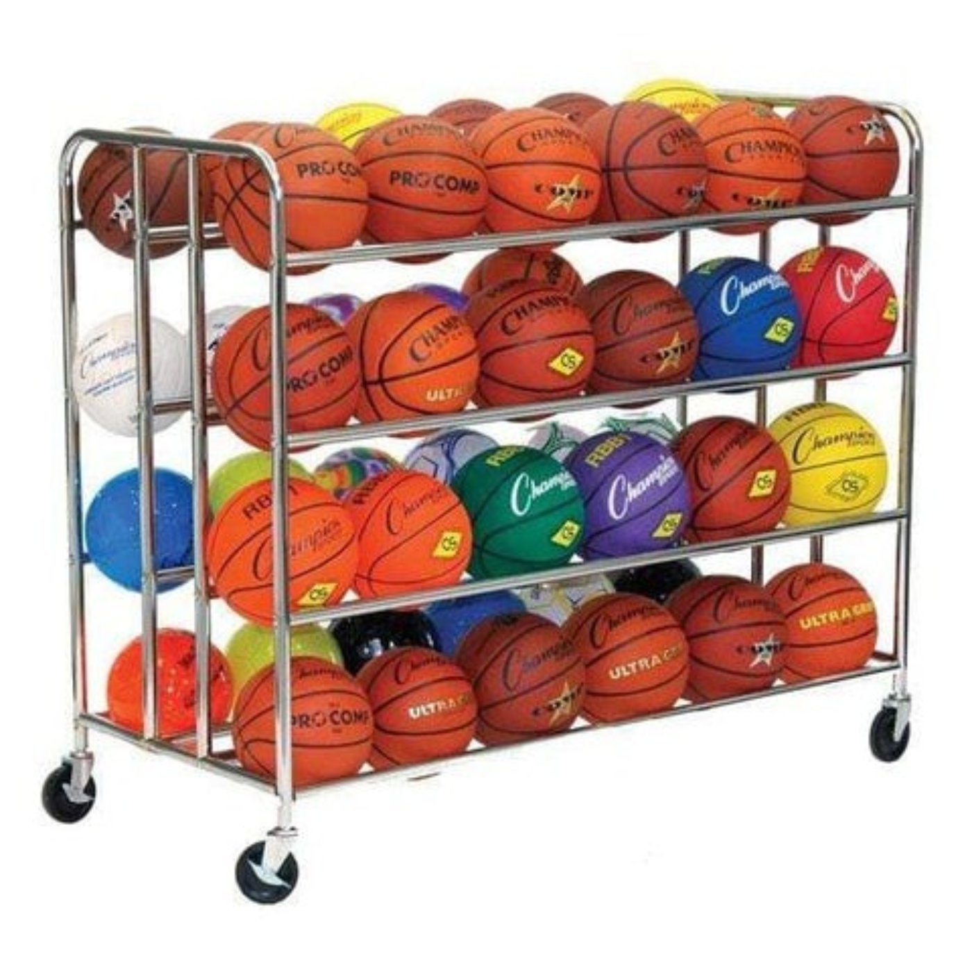 Champion Sports 35 Ball Deluxe Pro Ball Cart - BRCPRO